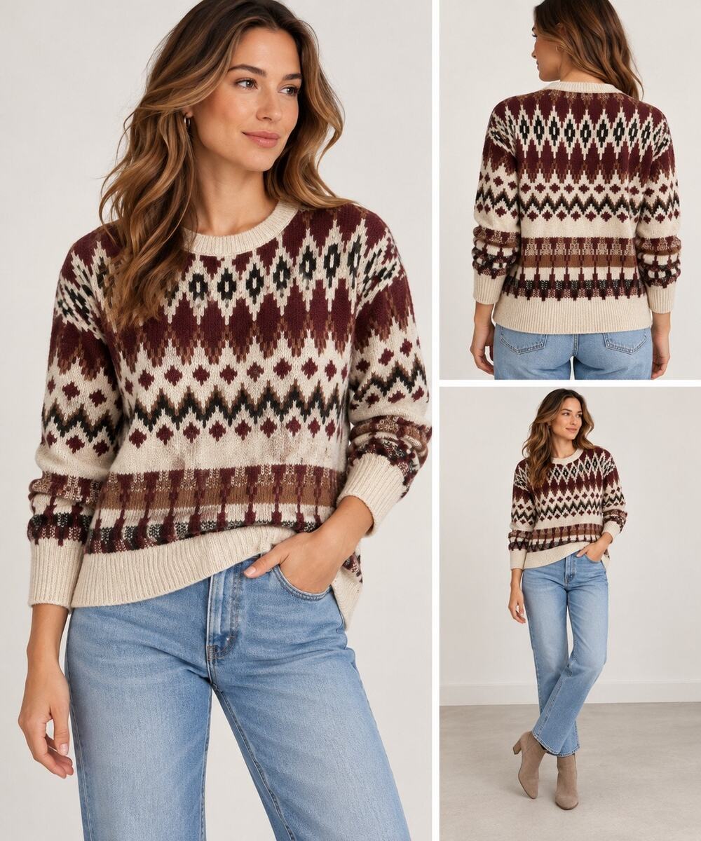 Frye Fair Isle Patterned sweater Size Medium